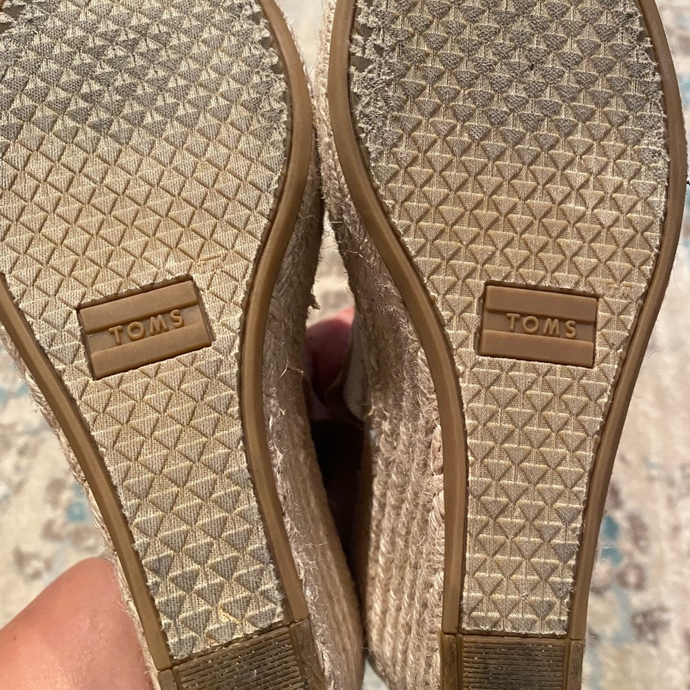 Toms Monica wedge heel size 7 in natural Oxford - Picture 8 of 10